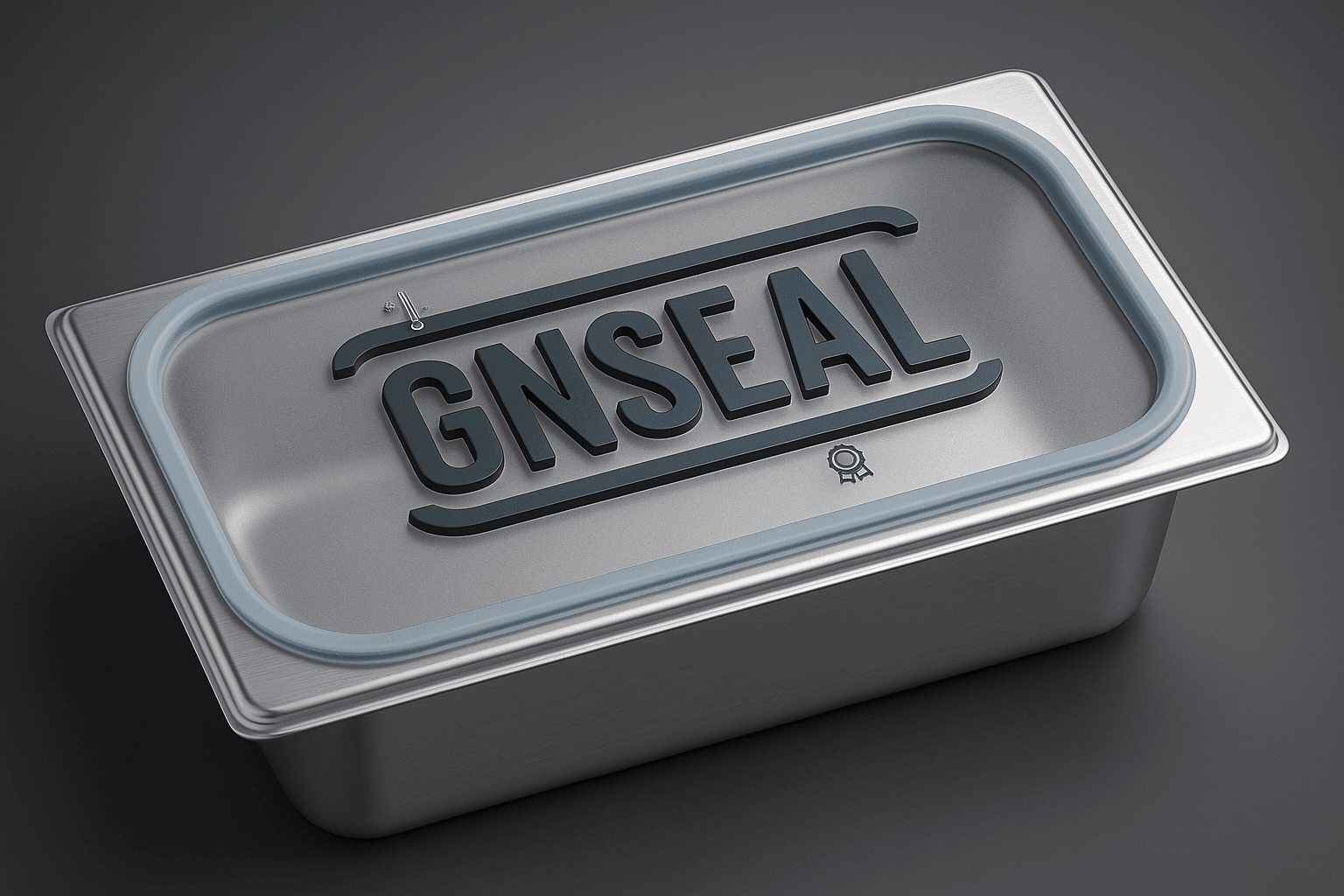 GNSeal silicone cover sealed onto a stainless steel GN pan